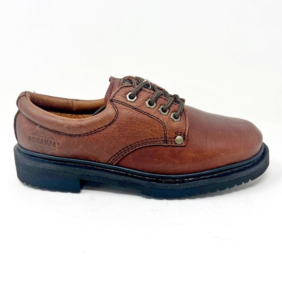 Bonanza Other - Bonanza Mens Brown Black Leather Mens Size 13 Slip Resistant Work Boots BA415